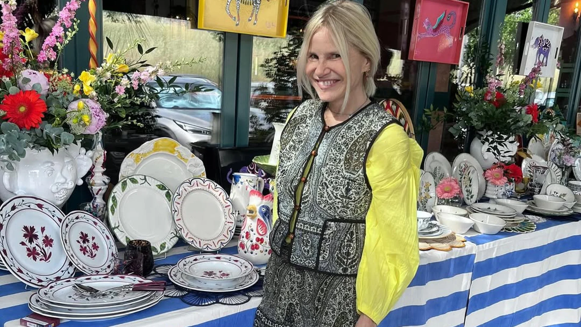 Eugenia Martínez de Irujo con un look boho.