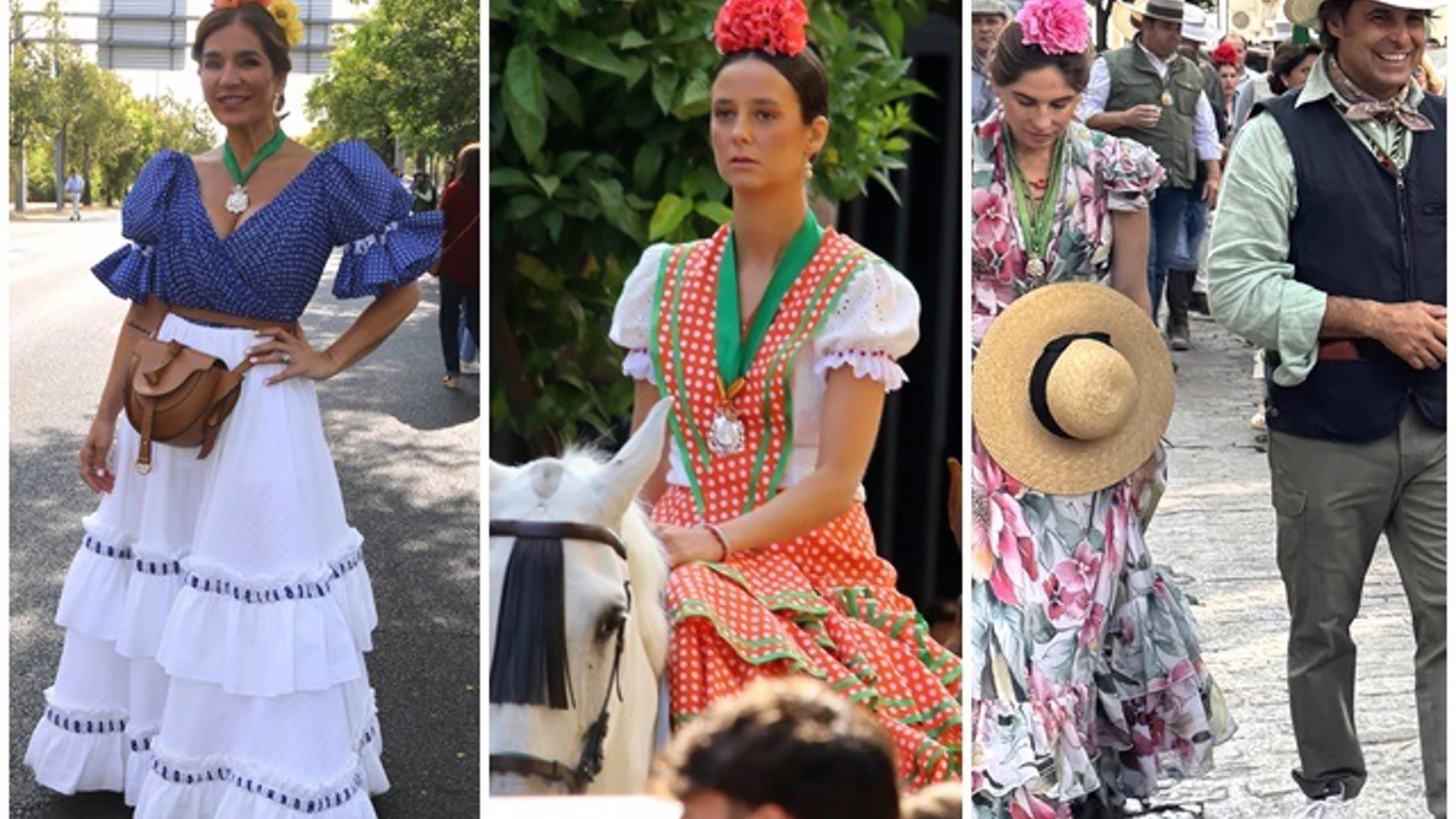 Numerosos rostros conocidos en la salida de Triana hacia El Rocío. Todas las imágenes