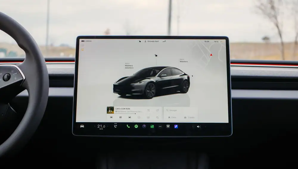 La pantalla central del Model Y es idéntica a la del Model 3