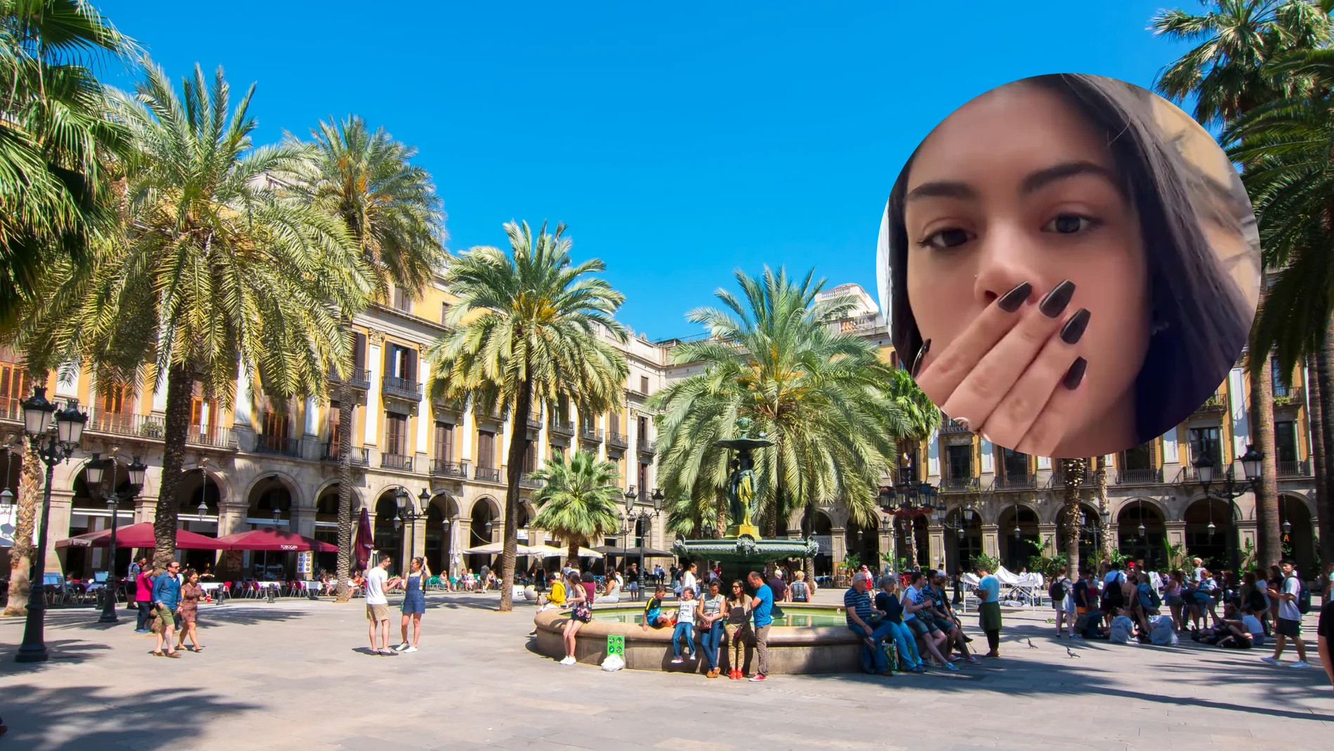 Una argentina junto a la ciudad de Barcelona