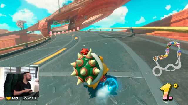 El show de ElXokas jugando a Mario Kart Wold: así vivió sus primeras partidas