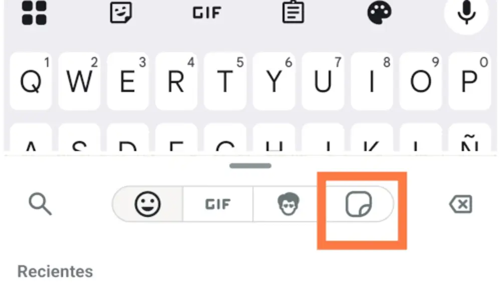 Los iconos de los recuadros son la clave para llegar a los stickers