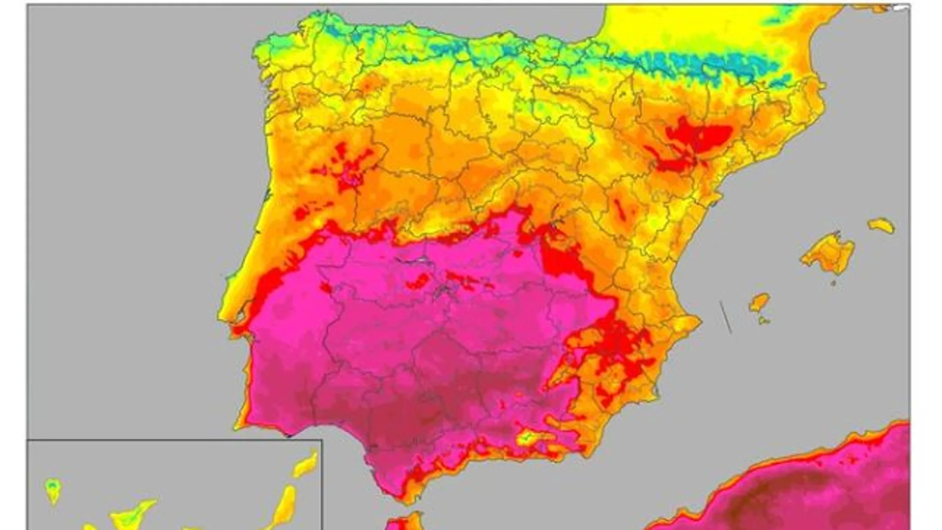Temperaturas máximas previstas