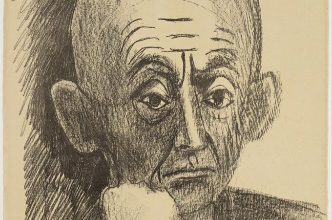 Retrato de D. H. Kahnweiler. II, pintado por Pablo Picasso en 1957, en Cannes