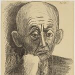 Retrato de D. H. Kahnweiler. II, pintado por Pablo Picasso en 1957, en Cannes