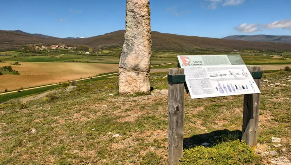 Uno de los menhires de Cantabria.