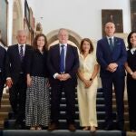 El ministro de Industria y Turismo, Jordi Hereu, visita el Parador de León, acompañado de la secretaria de Estado de Turismo, Rosario Sánchez; la presidenta de Paradores, Raquel Sánchez; y el delegado del Gobierno, Nicanor Sen