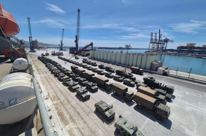Más de 450 militares y 130 vehículos inician la fase de proyección del despliegue