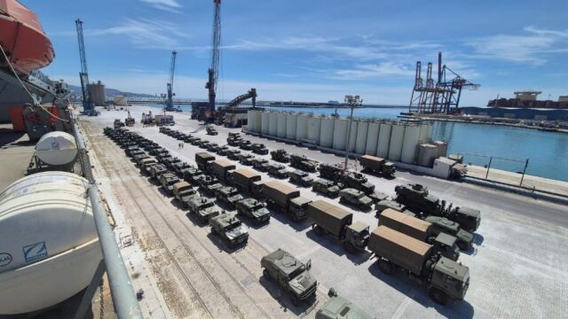 Más de 450 militares y 130 vehículos inician la fase de proyección del despliegue