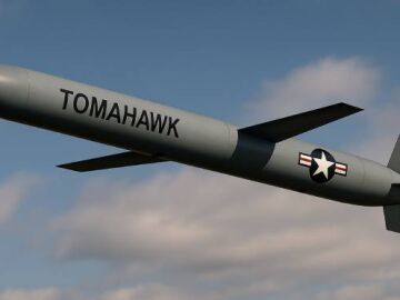 Recreación de un misil Tomahawk que emplea INS. 