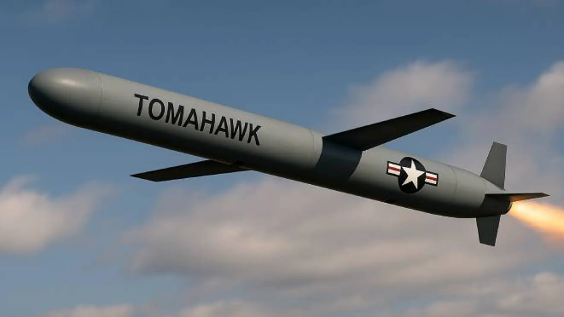 Recreación de un misil Tomahawk que emplea INS.