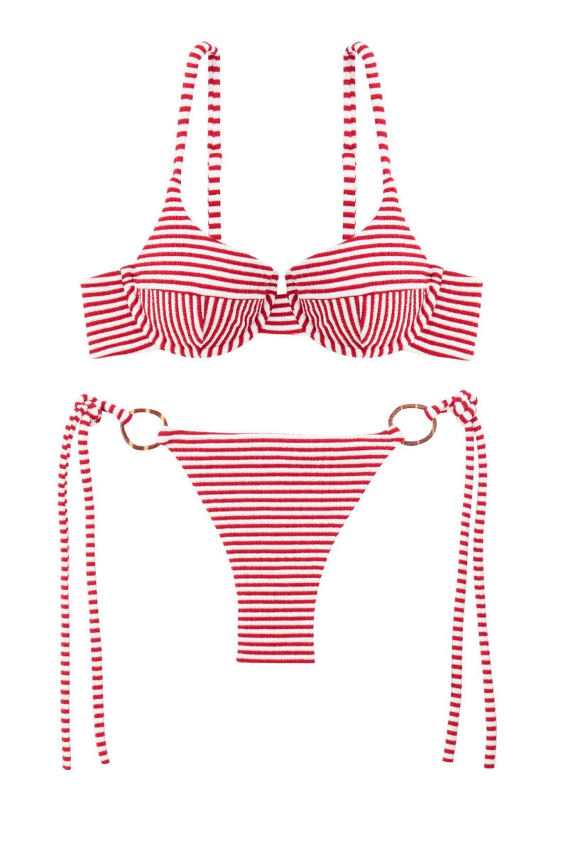 Bikini triangular detalle de anilla.