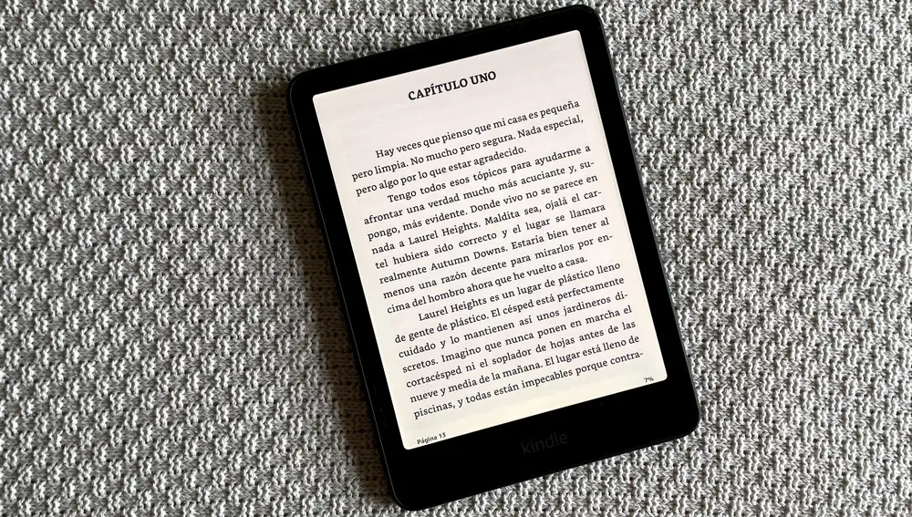 Así se ve el capítulo de un libro con la interfaz en blanco