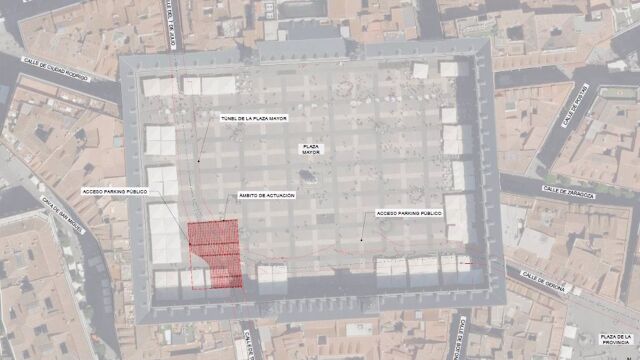 Los trabajos de rehabilitación del túnel bajo la Plaza Mayor comienzan este lunes con un presupuesto de 800.000 euros
