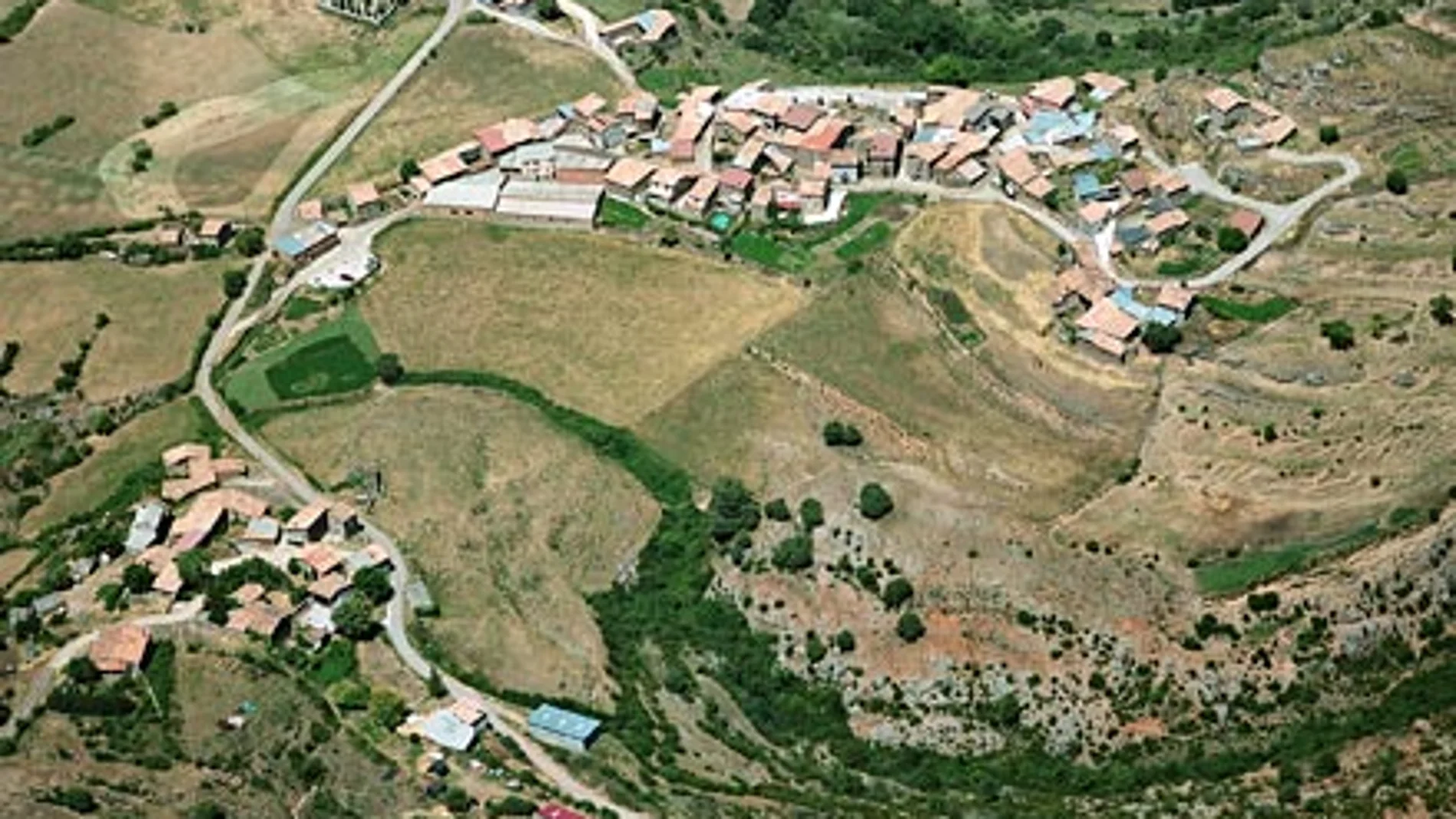 Vista aérea del pueblo de Conca de Dalt
