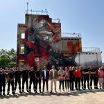 Medio siglo del Parque de Bomberos de Alcalá de Henares, el de mayor actividad en la región. Mural conmemorativo