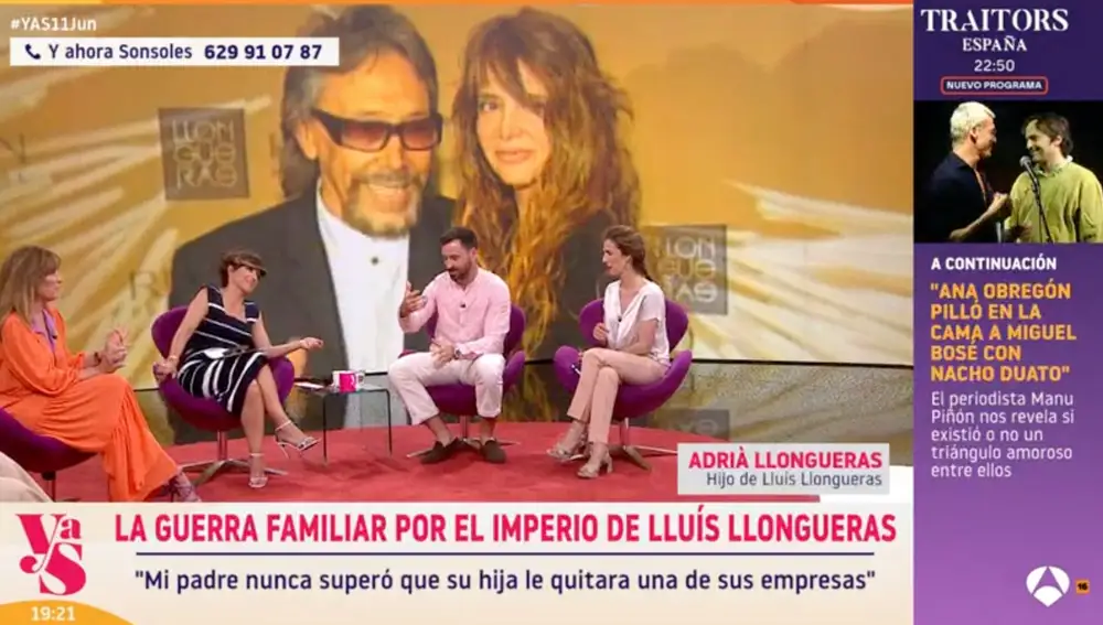 Captura de Adriá Llongueras en 'Y ahora Sonsoles'