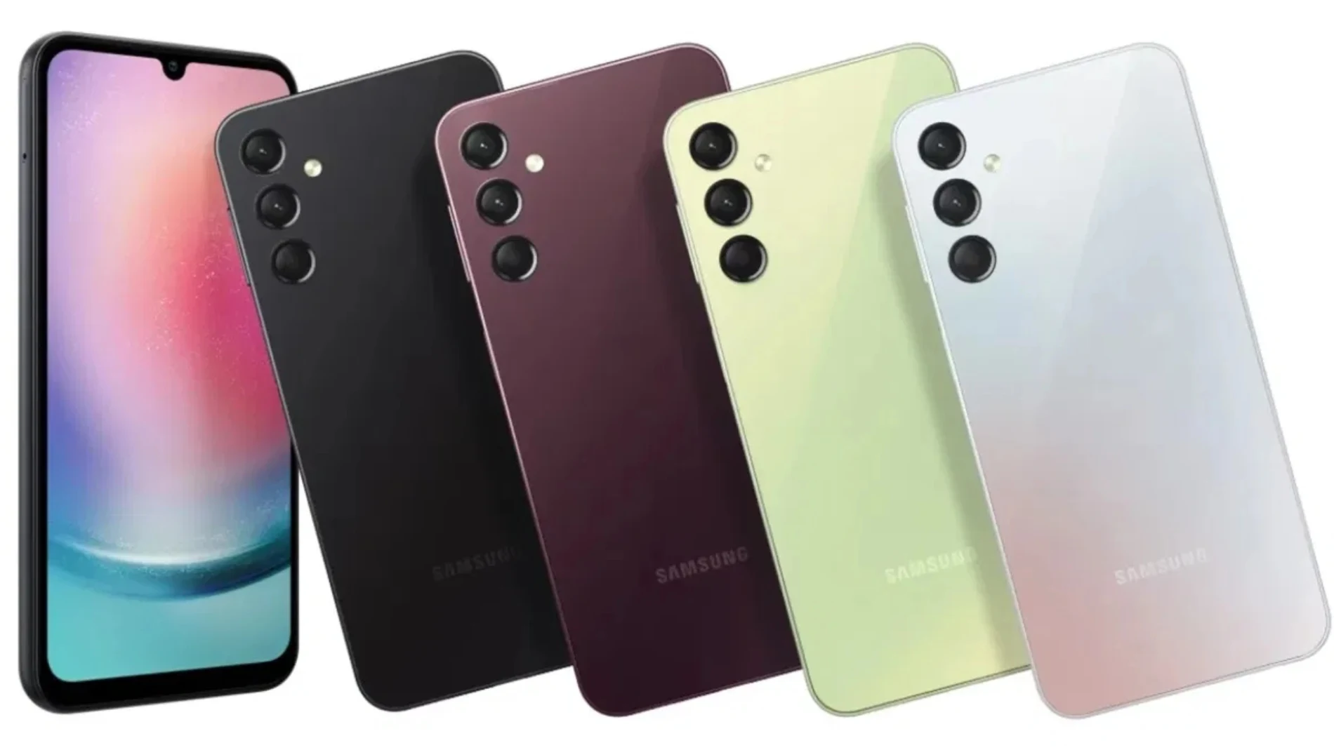 El Samsung Galaxy A24 en sus cuatro colores disponibles