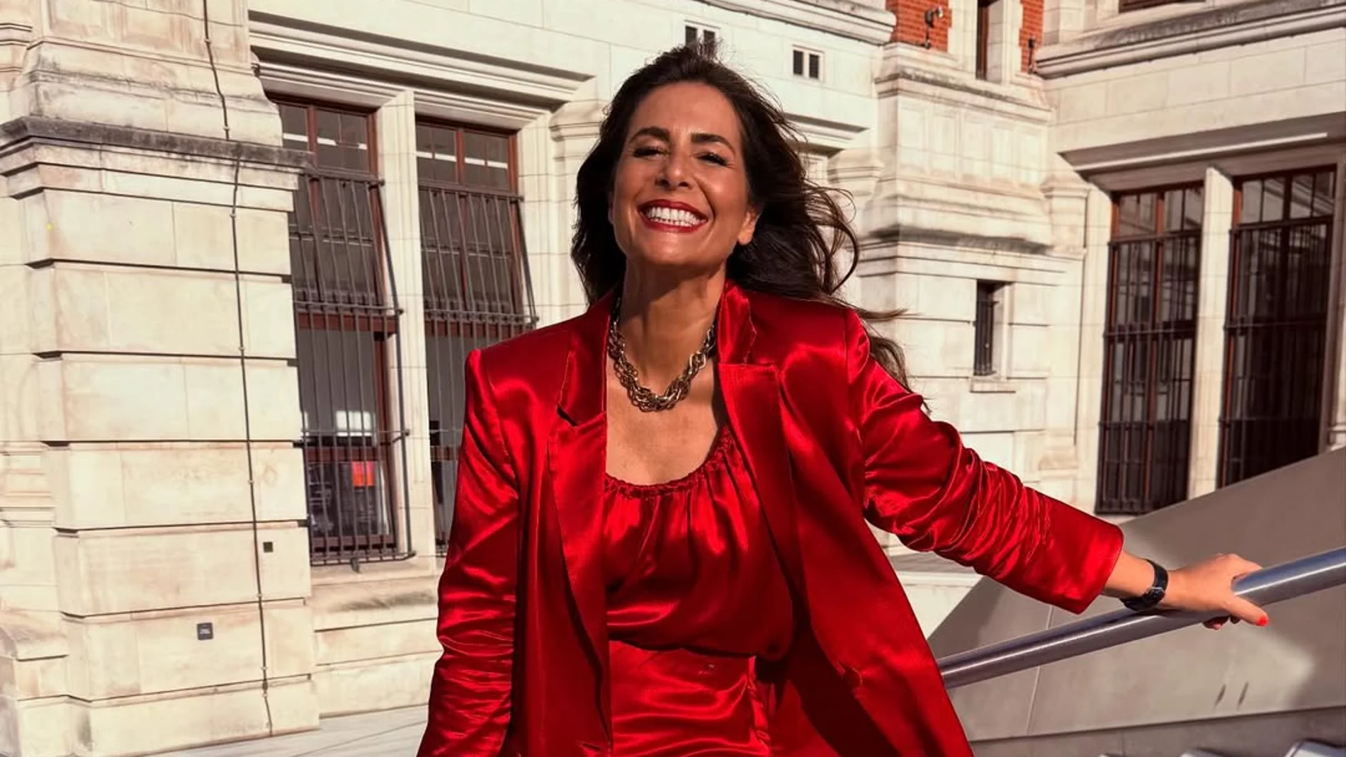 El look en rojo de Nurica Roca.