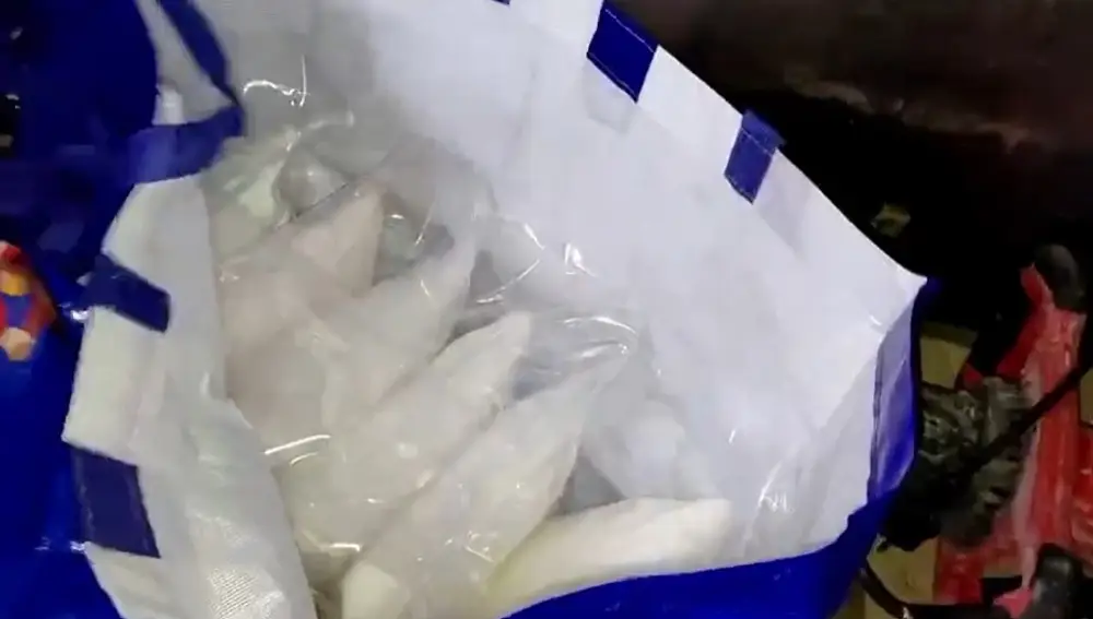 Metían los paquetes de speed en bolsas de rafia