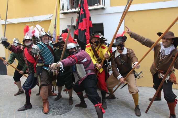 Recreación del cuadro de 'La rendención de Breda'