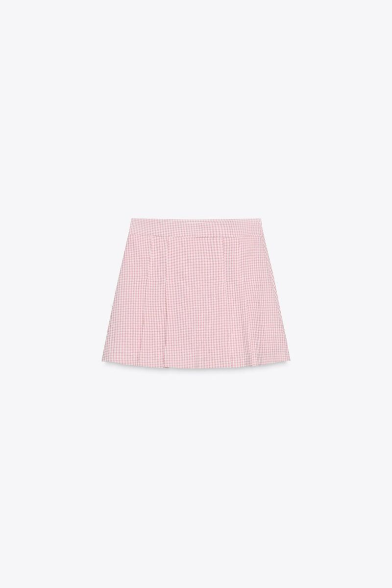 Falda pantalón cuadro vichy.