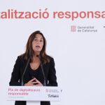 La consellera Esther Niubó en el acto de este viernes en el que han presentado las conclusiones