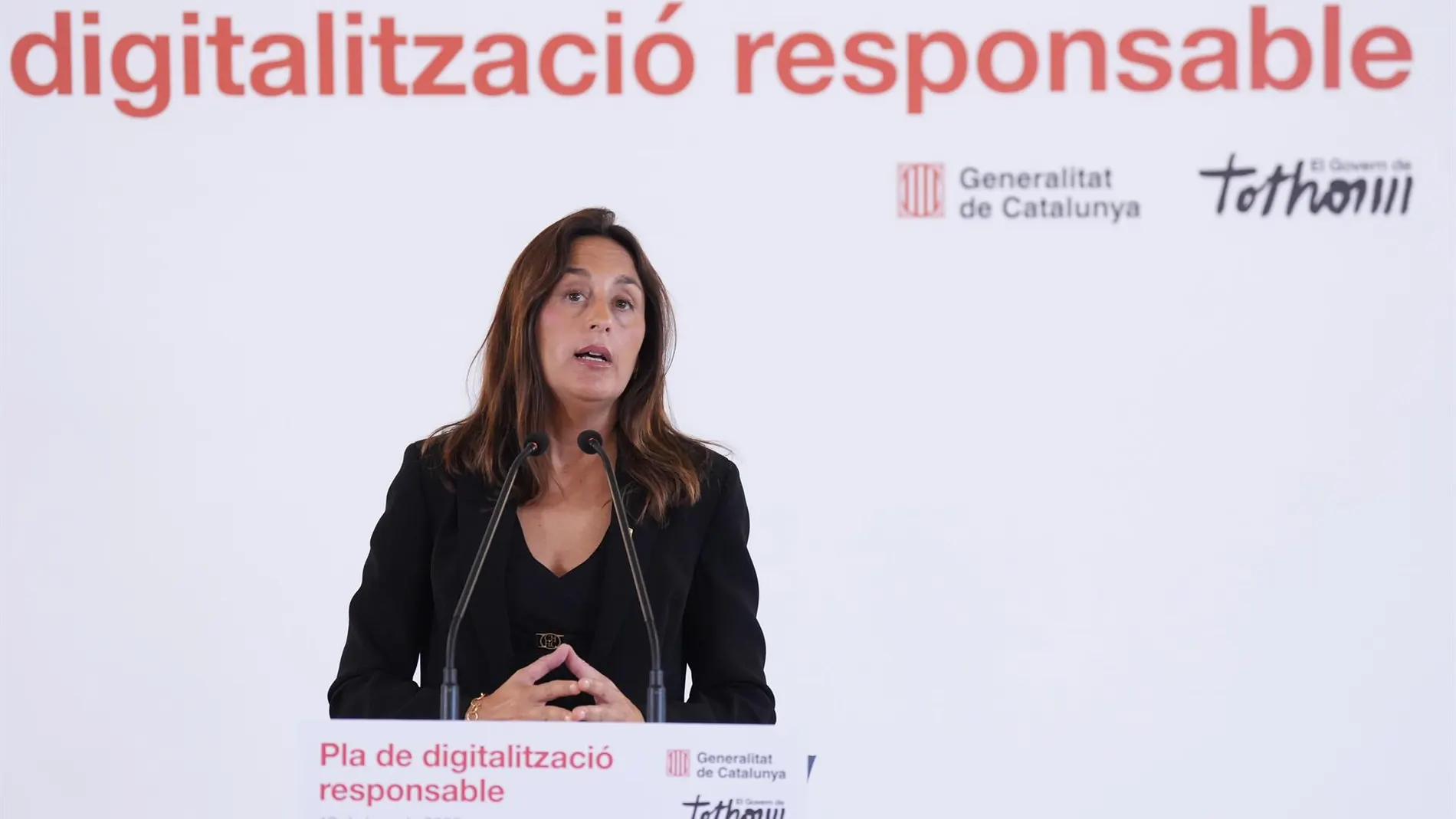 La consellera Esther Niubó en el acto de este viernes en el que han presentado las conclusiones