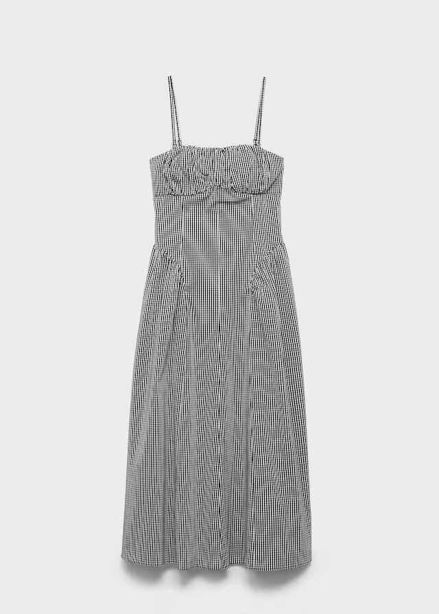 Vestido midi estampado vichy.