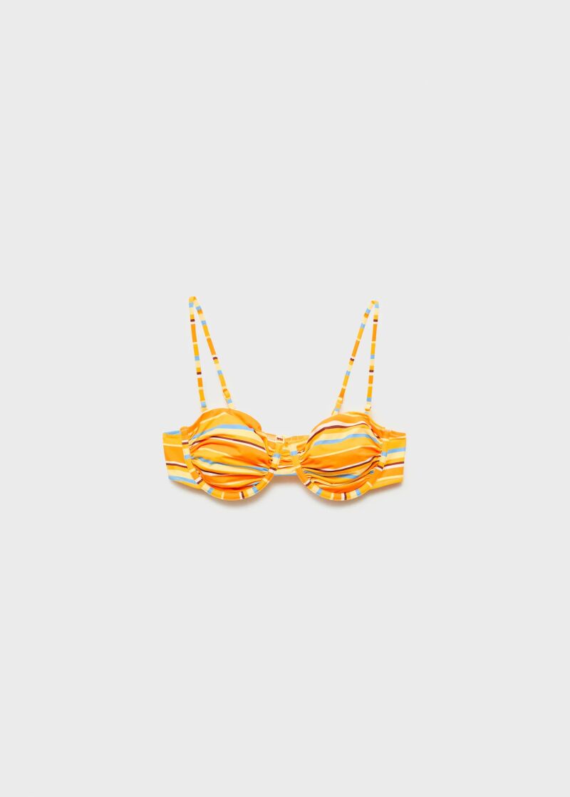 Top bikini de rayas.