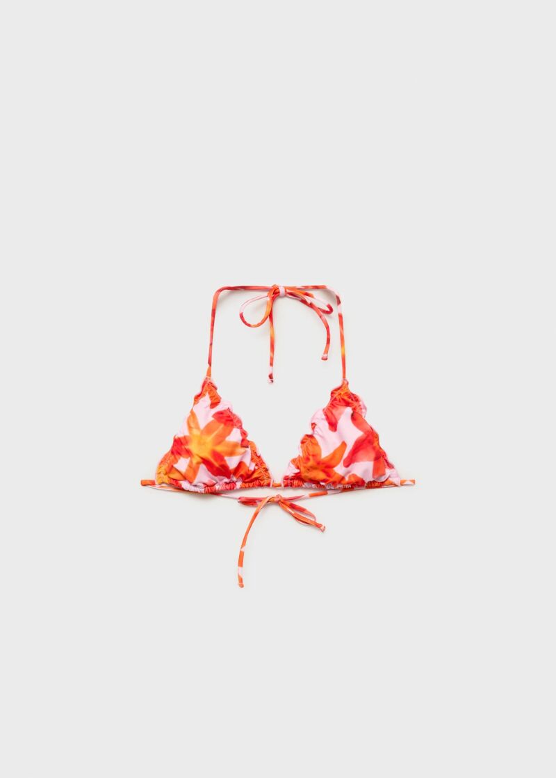 Top bikini de estampado floral.