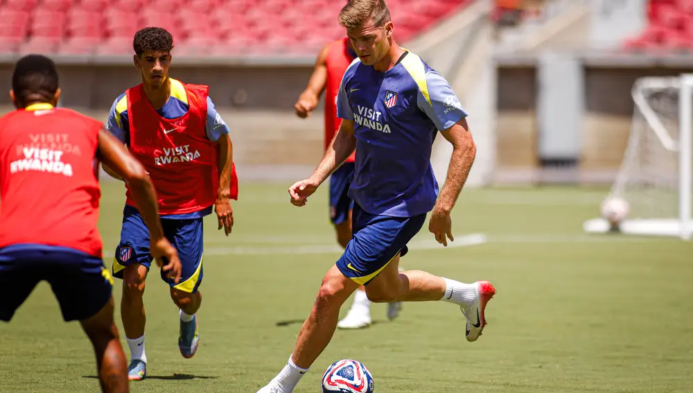 Entrenamiento del Atlético de Madrid en Los Ángeles