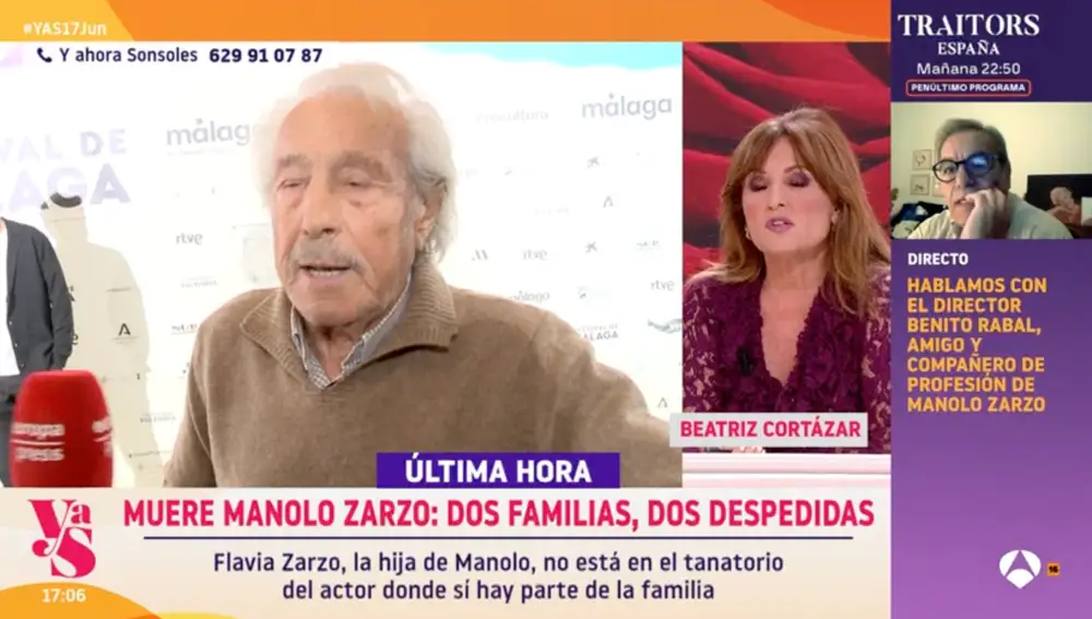 Beatriz Cortázar destapa en 'Y ahora Sonsoles' la verdadera relación entre Manolo Zarzo y su hija Flavia: "Ahora hablará"
