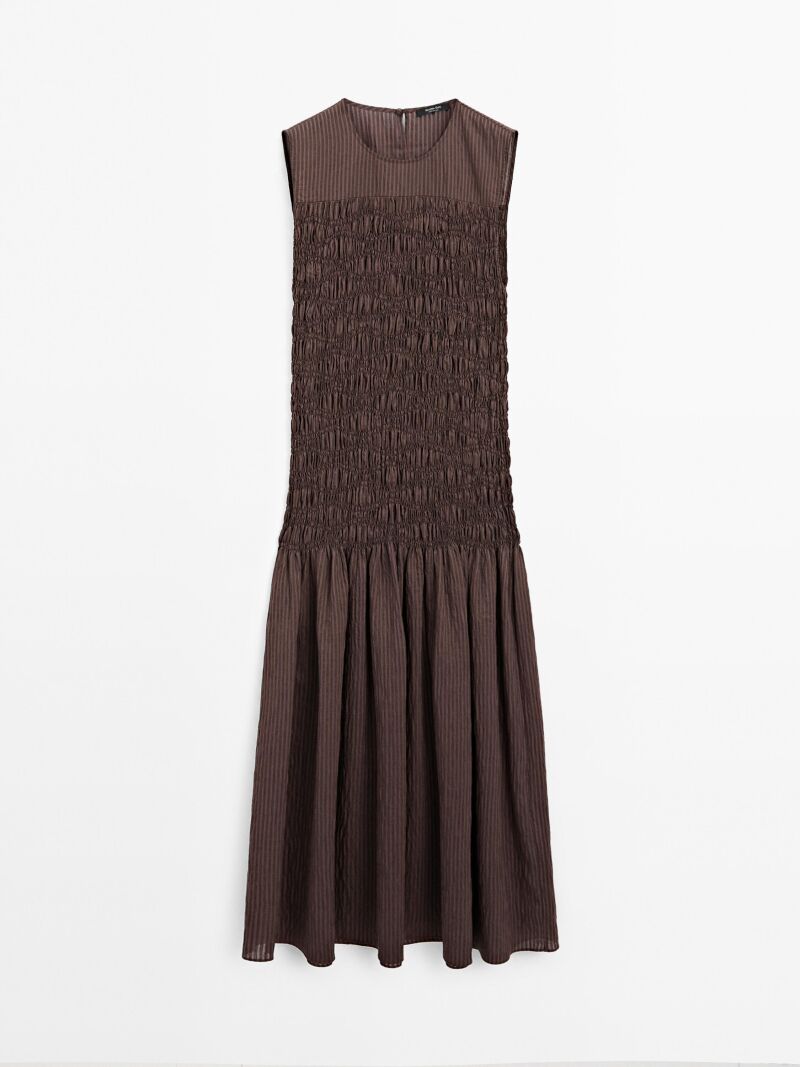 Vestido nido de abeja.