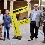 El consejero de Cultura, Turismo y Deporte, Gonzalo Santonja, asiste a los diálogos cervantinos ''Sobre Cervantes en Italia''. En la imagen junto a Juan Manuel de Prada y Antonello Ricci