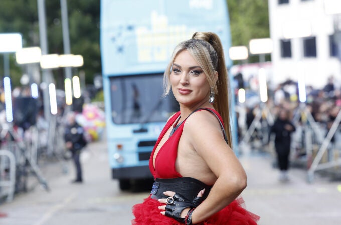 Marta Riesco, el día del estreno de "La familia de la tele"