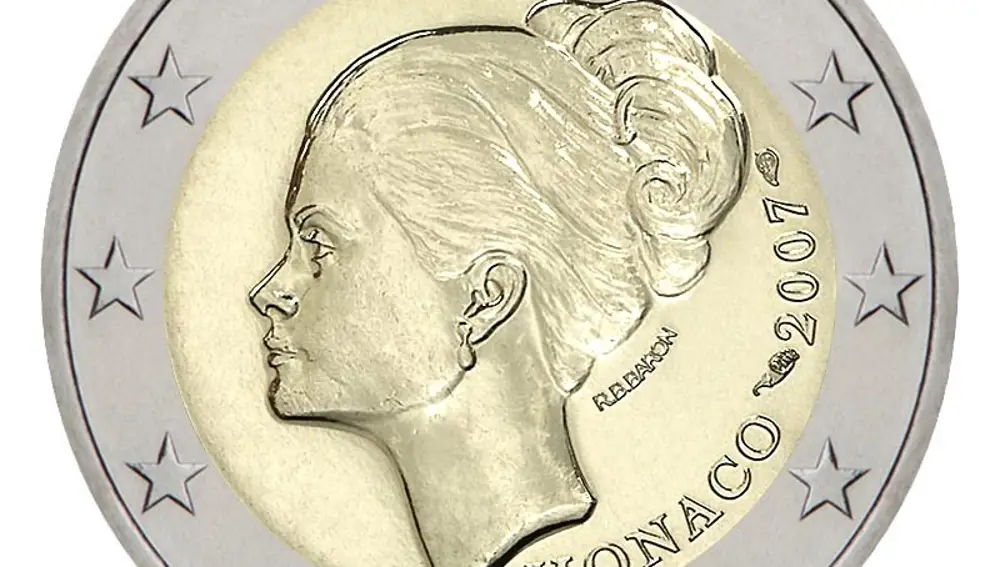 La moneda de Grace Kelly acuñada en el 2007 por el aniversario de su muerte