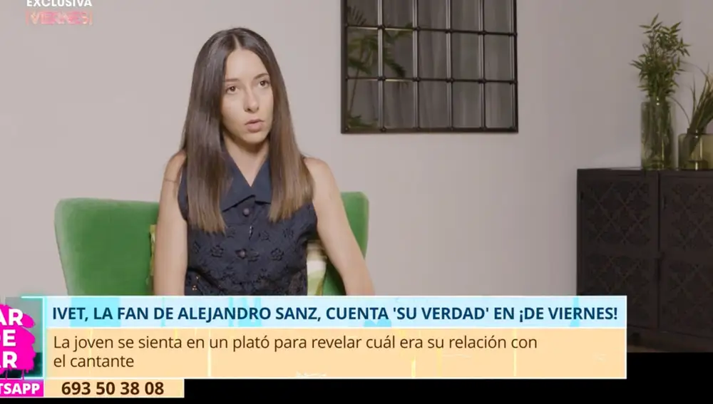 Captura de Ivet Playà en su entrevista para 'De Viernes'