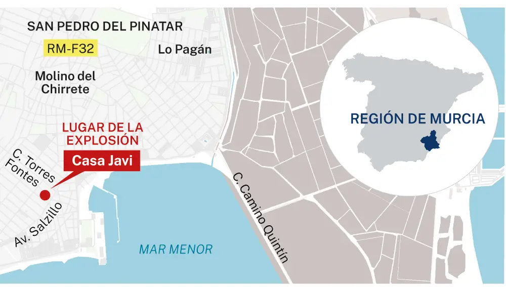 Lugar de la explosión