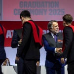 El presidente de Grupo Planeta, José Creuheras, durante el acto de graduación