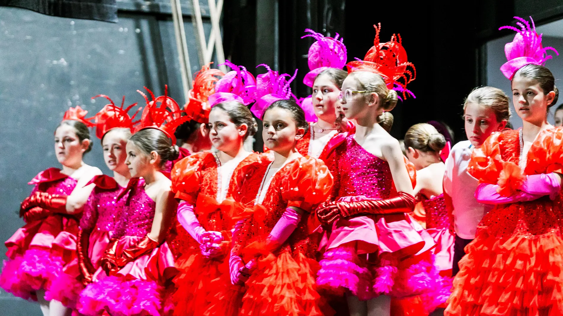 Imagen de un ensayo del espectáculo de este año de la escuela jerezana de danza Fredes Insa