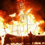 Quema de júa en la Noche de San Juan en Málaga capital