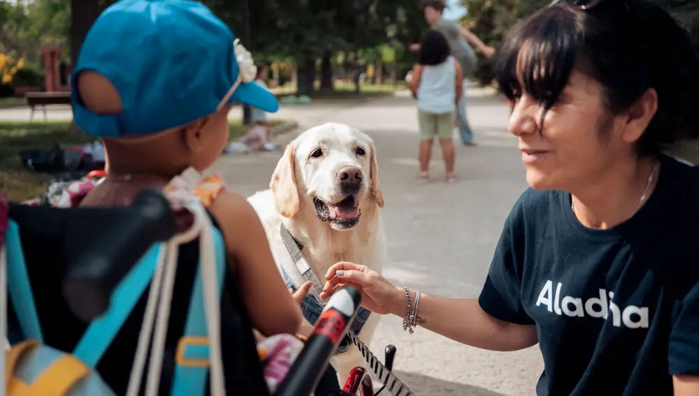 Terapia canina de la Fundación Aladina