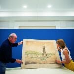 Aflora por sorpresa en el Archivo de Ciudad Real un proyecto de monolito de 10 metros en homenaje a Cervantes del año 47