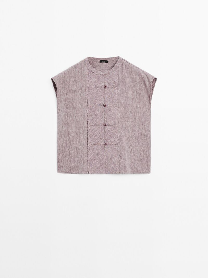 Blusa al estilo asiático.