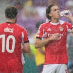 Álvaro Carreras, en el Mundial de Clubes con el Benfica