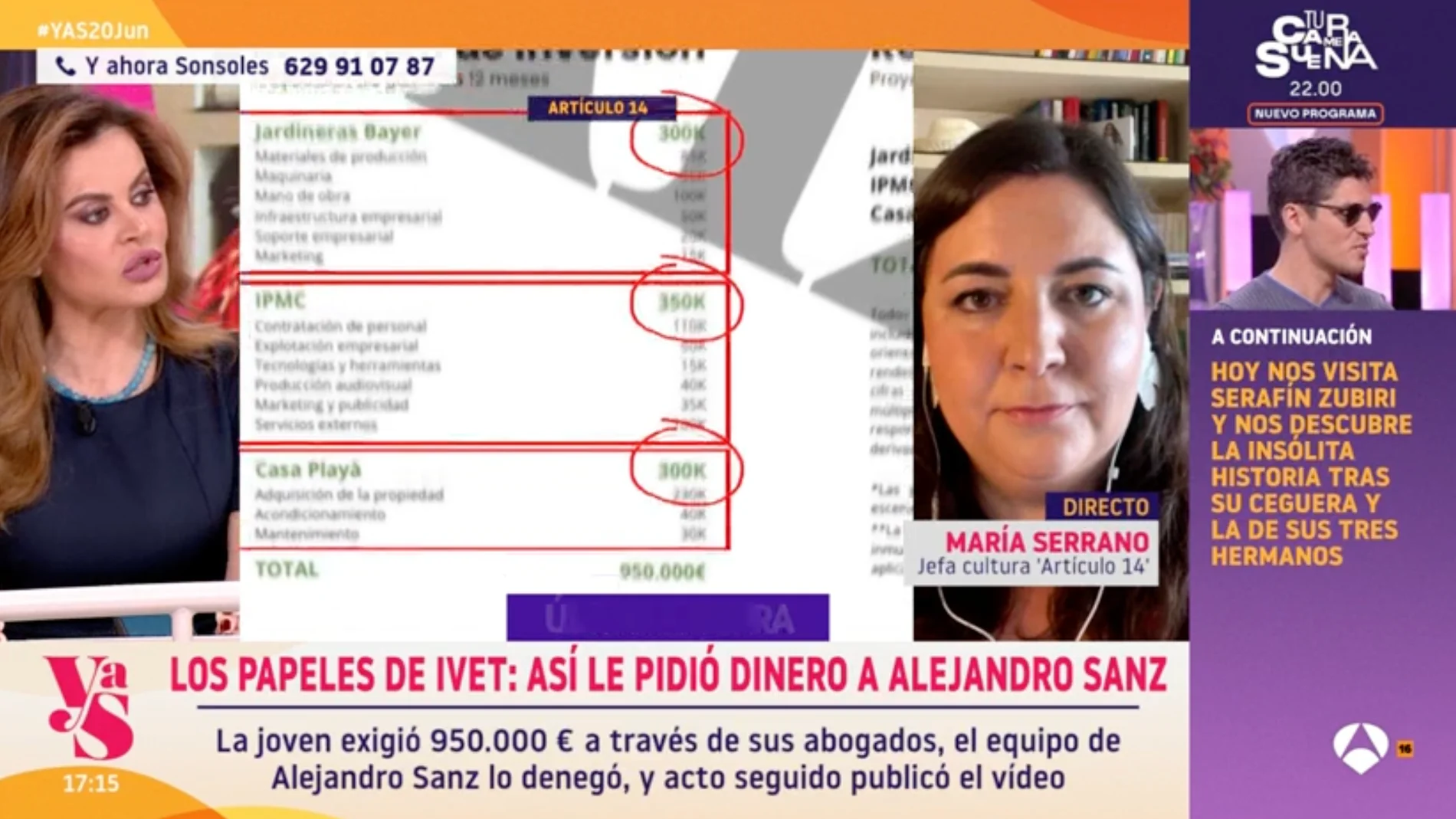 Captura de Teresa Bueyes en 'Y ahora Sonsoles'