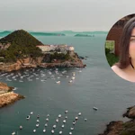Una influencer en una playa catalana