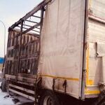 MADRID.-Sucesos.- Un conductor sale ileso tras incendiarse la cabina de su camión en la A-1, a la altura de Alcobendas