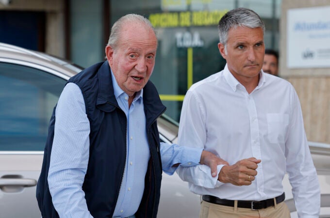 El rey emérito Juan Carlos I en Sanxenxo